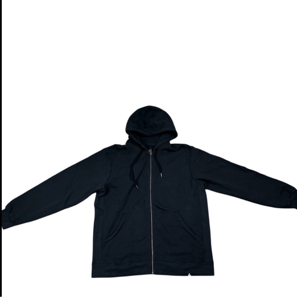 NEW American Giant Men’s Classic Full Zip Black Heavyweight Fleece Hoodie Jacket - Picture 5 of 9